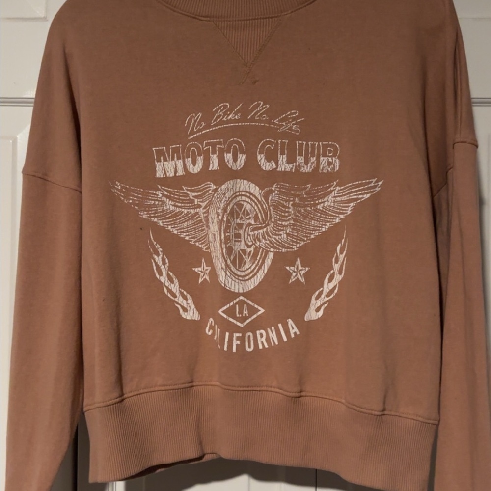 Aeropostale Brown Moto Club Sweatshirt